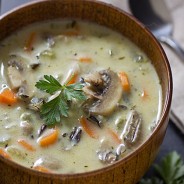 Wild Rice and Mushroom Soup