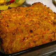 Kasha, Potato, and Carrot Casserole with Mushroom Gravy