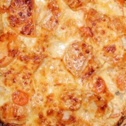 Potato, Turnip, & Carrot Gratin with Garlic-Herb Béchamel Sauce