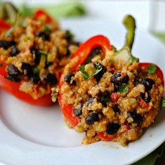 Quinoa & Black Bean Stuffed Peppers