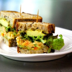 Sundried Tomato and Pesto Chickpea Fritter Sandwiches
