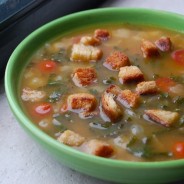 Cannellini Bean Soup with Pan Fried Croutons